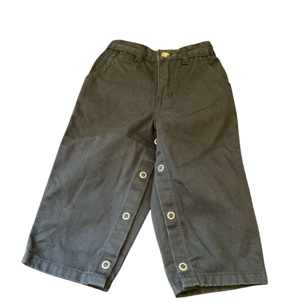 GAP Black Casual Wide-Leg Cropped Pants size 12-18 months
